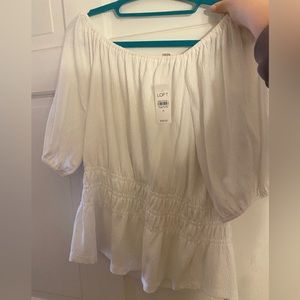 White flowy shirt size M from Loft- tag on